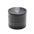 Aluminum Alloy 4 Piece Herb Grinder Weed Grinder Concave Top 50mm herb Crusher With Curved Diamond Teeth Custom Logo